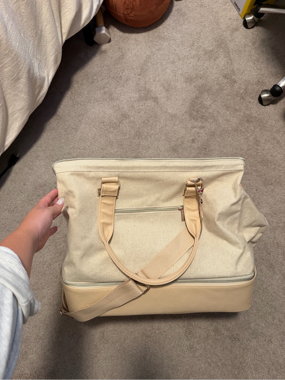 Beis Weekender Tote Bag in Beige